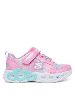 Sneakersy Skechers Infinite Heart Lights 303261L/PKMT Różowy ze sklepu eobuwie.pl w kategorii Buty sportowe dziecięce - zdjęcie 189392611