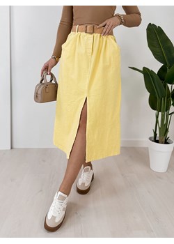 spódnica sztruksowa tibes żółta one size ze sklepu UBRA w kategorii Spódnice - zdjęcie 189393971