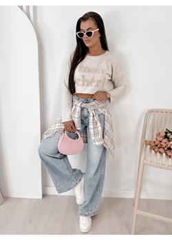 bluzka moncheri beżowa one size ze sklepu UBRA w kategorii Bluzki damskie - zdjęcie 189394082