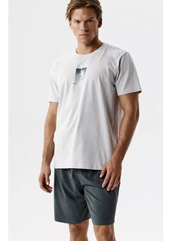 Bawełniana piżama męska dwuczęściowa NMP-398-LAW_GRF, Kolor szaro-różowy, Rozmiar S, ATLANTIC ze sklepu Intymna w kategorii Piżamy męskie - zdjęcie 189394243