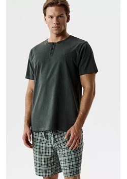 Atlantic bawełniana piżama męska NMP-401-KHA_ZIEJ, Kolor khaki, Rozmiar S, ATLANTIC ze sklepu Intymna w kategorii Piżamy męskie - zdjęcie 189394262