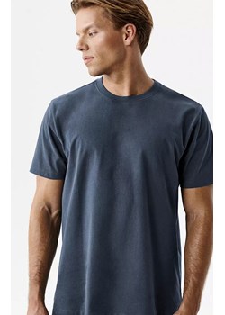 Atlantic bawełniany t-shirt męski NMT-033-GRANATOWY CIEMNY, Kolor granatowy, Rozmiar M, ATLANTIC ze sklepu Intymna w kategorii T-shirty męskie - zdjęcie 189394272