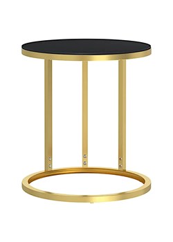 Nowoczesny stolik boczny z czarnym blatem - Moonlight ze sklepu Edinos.pl w kategorii Stoliki kawowe - zdjęcie 189394590