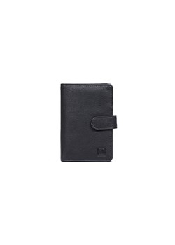 -czarny portfel skórzany unisex z kolorowym wnętrzem ze sklepu Słoń Torbalski w kategorii Portfele damskie - zdjęcie 189395723