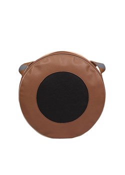 -brązowa okrągła damska torebka skórzana na ramię Holy ze sklepu Słoń Torbalski w kategorii Listonoszki - zdjęcie 189395730
