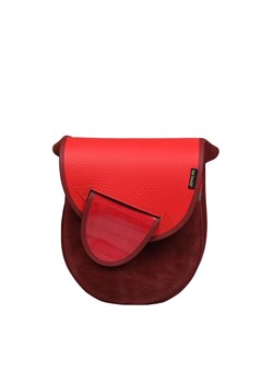 -bordowa torebka damska skórzana na ramię  City Light ze sklepu Słoń Torbalski w kategorii Listonoszki - zdjęcie 189395733