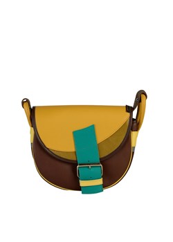 -brązowo żółta damska torebka listonoszka skórzana na ramię Freshman ze sklepu Słoń Torbalski w kategorii Listonoszki - zdjęcie 189395744