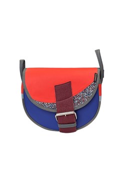 -fioletowo-pomarańczowa torebka damska skórzana listonoszka na ramię ze sklepu Słoń Torbalski w kategorii Listonoszki - zdjęcie 189395751