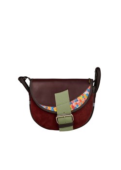 -bordowa damska torebka listonoszka skórzana na ramię Freshman Mini ze sklepu Słoń Torbalski w kategorii Listonoszki - zdjęcie 189395753