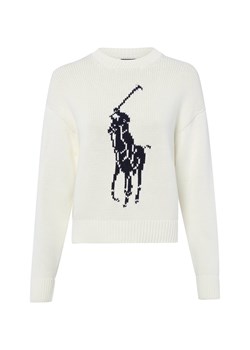 Polo Ralph Lauren Sweter damski z dzianiny Kobiety Bawełna (100%) écru jednolity ze sklepu vangraaf w kategorii Swetry damskie - zdjęcie 189395933