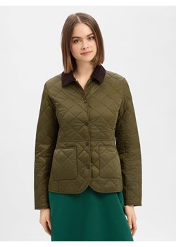 Barbour Damska kurtka pikowana - Deveron Kobiety oliwkowy jednolity ze sklepu vangraaf w kategorii Kurtki damskie - zdjęcie 189395972