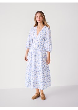 Reserved - Sukienka z kwiatowym wzorem - jasnoniebieski ze sklepu Reserved w kategorii Sukienki - zdjęcie 189398054