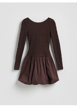 Reserved - Sukienka bombka - ciemnobrązowy ze sklepu Reserved w kategorii Sukienki - zdjęcie 189398181