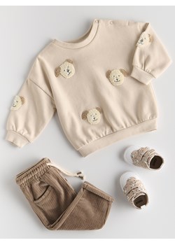 Reserved - Bluza z haftem - beżowy ze sklepu Reserved w kategorii Bluzy i swetry - zdjęcie 189398292