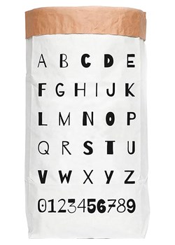 little nice things Torba "ABC" w kolorze biało-czarnym - 60 x 90 x 13 cm ze sklepu Limango Polska w kategorii Pojemniki kuchenne - zdjęcie 189399631