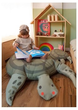 The Wild Hug Poduszka podłogowa "Turtle" w kolorze zielonym - 120 x 80 cm ze sklepu Limango Polska w kategorii Meble dziecięce - zdjęcie 189399701