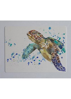 Folkifreckles Podkładka "Turttle" w kolorze białym ze wzorem na biurko - 55 x 35 cm ze sklepu Limango Polska w kategorii Akcesoria biurowe - zdjęcie 189399740