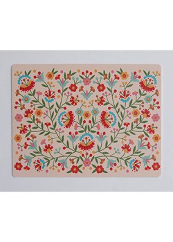 Madre Selva Podkładka  "Mexican Flower" w kolorze beżowym ze wzorem na biurko - 55 x 35 cm ze sklepu Limango Polska w kategorii Akcesoria biurowe - zdjęcie 189399743