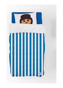 little nice things Komplet pościeli "Playmobil" w kolorze niebieskim - 240 x 150 cm ze sklepu Limango Polska w kategorii Pościel dziecięca - zdjęcie 189400064
