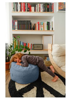 little nice things Puf "Panda" w kolorze niebieskim - wys. 20 x Ø 50 cm ze sklepu Limango Polska w kategorii Meble dziecięce - zdjęcie 189400112