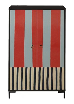 little nice things Wysoka komoda "Collage" w kolorze czarnym ze wzorem - 75 x 123 x 45 cm ze sklepu Limango Polska w kategorii Szafy - zdjęcie 189400191