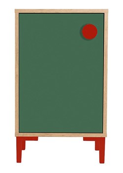 little nice things Stolik nocny "Stories" w kolorze zielono-beżowym - 40 x 65 x 30 cm ze sklepu Limango Polska w kategorii Szafy - zdjęcie 189400272