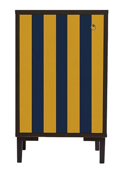 little nice things Stolik nocny "William" w kolorze czarno-żółto-granatowym - 40 x 65 x 30 cm ze sklepu Limango Polska w kategorii Szafy - zdjęcie 189400300