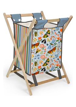 Folkifreckles Kosz "Cesto" w kolorze niebieskim ze wzorem na pranie - 40 x 60 x 40 cm ze sklepu Limango Polska w kategorii Akcesoria łazienkowe - zdjęcie 189400334