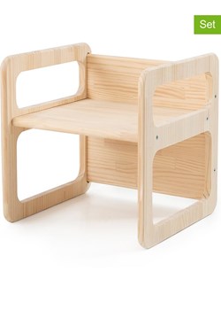 little nice things Krzesła (2 szt.) w kolorze jasnobrązowym - 40 x 40 x 40 cm ze sklepu Limango Polska w kategorii Meble - zdjęcie 189400473