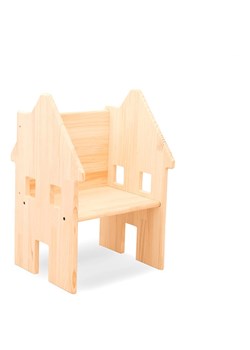 little nice things Krzesło "HappyHouse" w kolorze jasnobrązowym - 40 x 60 x 40 cm ze sklepu Limango Polska w kategorii Meble - zdjęcie 189400512