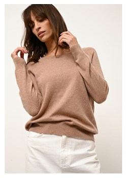 Just Cashmere Kaszmirowy sweter "Abigail" w kolorze beżowym ze sklepu Limango Polska w kategorii Swetry damskie - zdjęcie 189400571