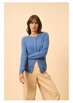 Just Cashmere Kaszmirowy kardigan "Katharine" w kolorze niebieskim ze sklepu Limango Polska w kategorii Swetry damskie - zdjęcie 189401033