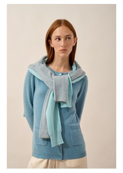 Just Cashmere Kaszmirowy kardigan "Katharine" w kolorze błękitnym ze sklepu Limango Polska w kategorii Swetry damskie - zdjęcie 189401043