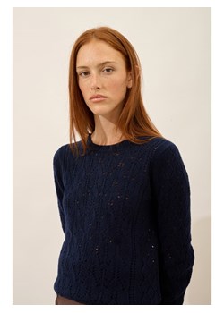 Just Cashmere Kaszmirowy sweter "Nadia" w kolorze granatowym ze sklepu Limango Polska w kategorii Swetry damskie - zdjęcie 189401171