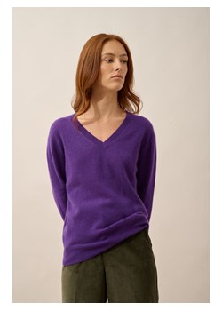 Just Cashmere Kaszmirowy sweter "Nora" w kolorze fioletowym ze sklepu Limango Polska w kategorii Swetry damskie - zdjęcie 189401192