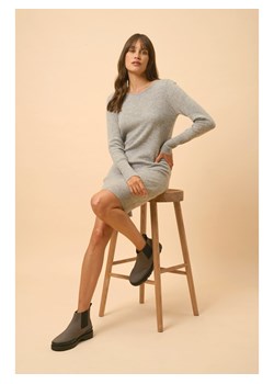 Just Cashmere Kaszmirowa sukienka "Susan" w kolorze szarym ze sklepu Limango Polska w kategorii Sukienki - zdjęcie 189401260