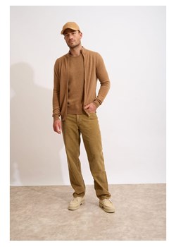 Just Cashmere Kaszmirowy kardigan "Alan" w kolorze jasnobrązowym ze sklepu Limango Polska w kategorii Swetry męskie - zdjęcie 189401363