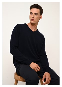 Just Cashmere Kaszmirowy sweter "Walt" w kolorze granatowym ze sklepu Limango Polska w kategorii Swetry męskie - zdjęcie 189401633