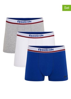 Reebok Bokserki (3 pary) "Jaziel" w kolorze białym, niebieskim i szarym ze sklepu Limango Polska w kategorii Majtki męskie - zdjęcie 189403753