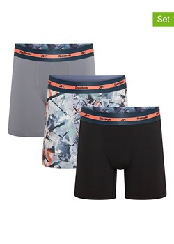 Reebok Bokserki (3 pary) "Luther" w kolorze szaro-turkusowo-czarnym ze sklepu Limango Polska w kategorii Majtki męskie - zdjęcie 189403793