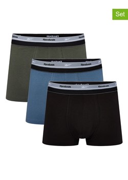 Reebok Bokserki (3 pary) w kolorze czarnym, antracytowym i niebieskim ze sklepu Limango Polska w kategorii Majtki męskie - zdjęcie 189403854