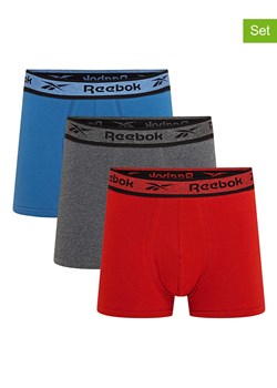 Reebok Bokserki (3 pary) w kolorze szarym, czerwonym i niebieskim ze sklepu Limango Polska w kategorii Majtki męskie - zdjęcie 189403862