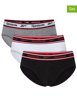 Reebok Slipy (3 pary) "Chase" w kolorze białym, czarnym i jasnoszarym ze sklepu Limango Polska w kategorii Majtki męskie - zdjęcie 189404001