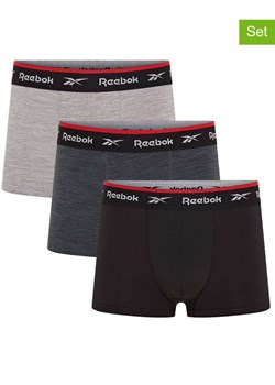Reebok Bokserki (3 pary) "Redgrave" w kolorze czarno-szarym ze sklepu Limango Polska w kategorii Majtki męskie - zdjęcie 189404021