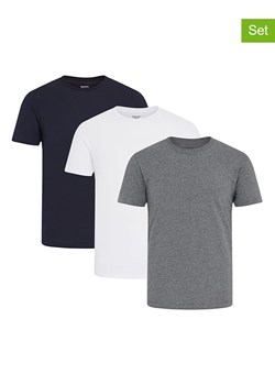 Reebok Koszulki (3 szt.) "Santo" w kolorze szaro-biało-granatowym ze sklepu Limango Polska w kategorii T-shirty męskie - zdjęcie 189404071