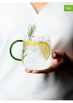 Vialli Design Szklanki (2 szt.) "Bolla" w kolorze zielonym - 400 ml ze sklepu Limango Polska w kategorii Naczynia - zdjęcie 189404390