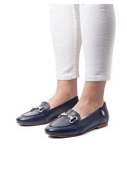 U.S. Polo Assn. Skórzane mokasyny w kolorze granatowym ze sklepu Limango Polska w kategorii Mokasyny damskie - zdjęcie 189406050