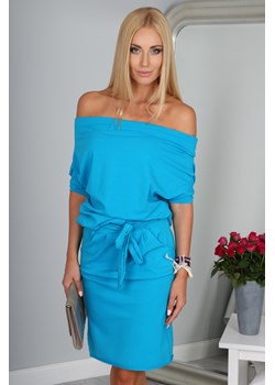 Sukienka Morski Błękit z wiązaniem 9978 ze sklepu fasardi.com w kategorii Sukienki - zdjęcie 26086534