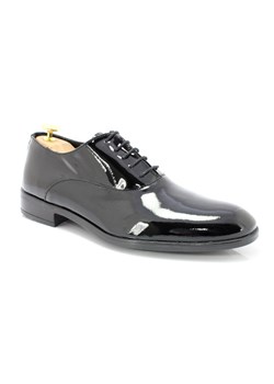 Wieczorowe oxfordy ze skóry lakierowanej - KENT 282 CZARNE ze sklepu Tymoteo.pl - sklep obuwniczy w kategorii Buty eleganckie męskie - zdjęcie 26628331