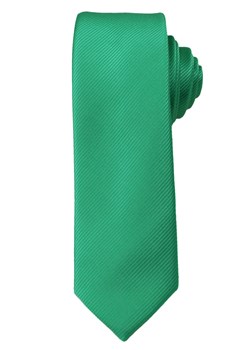 Krawat Męski, ŚLEDŹ (Wąski) w Delikatny Prążek - 5 cm -  Angelo di Monti, Zielony KRADM1200 ze sklepu JegoSzafa.pl w kategorii Krawaty - zdjęcie 33211751